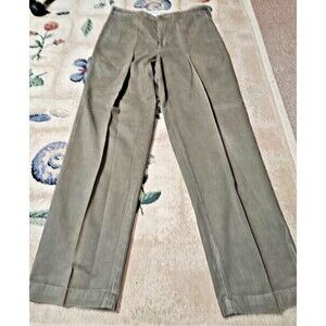 Polo Ralph Lauren Chino Pants Mens SZ 35X32 Flat Front Gray Green Classic Fit